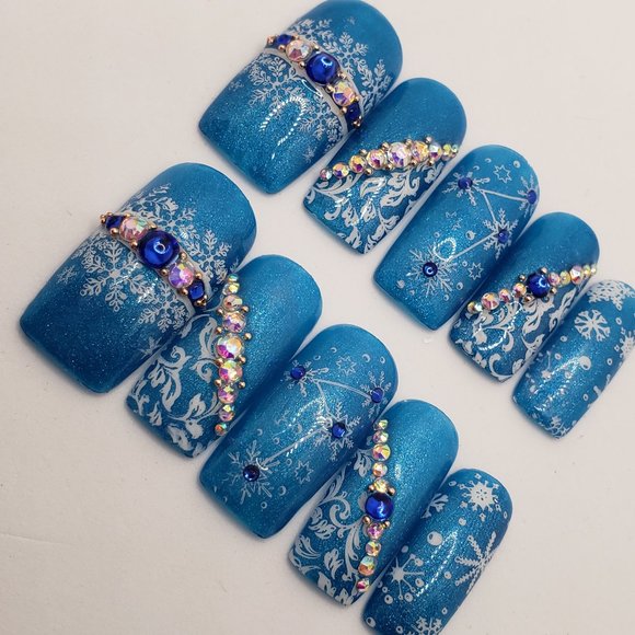 Christmas Long Square press on nails - Picture 2 of 7